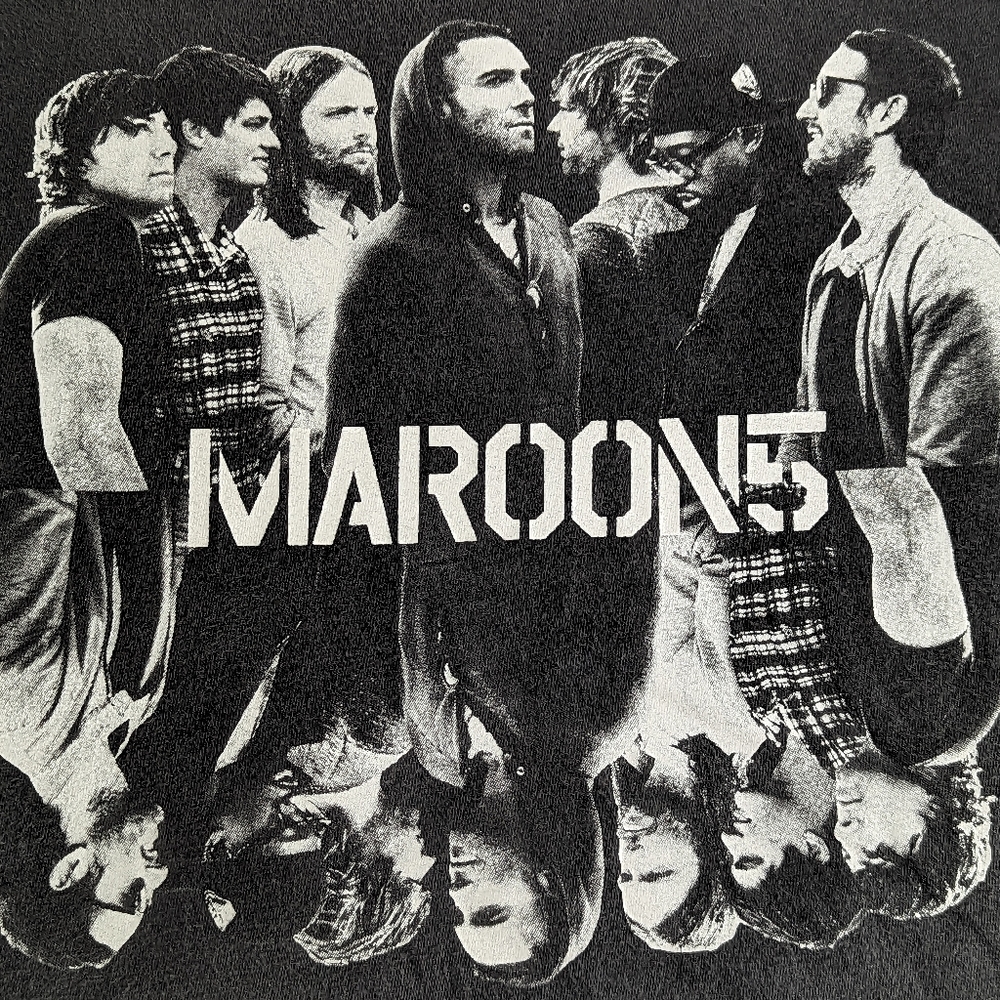 Maroon 5 03 Vintage 2016 Concert Tee with Tour Cities/States in Back Medium